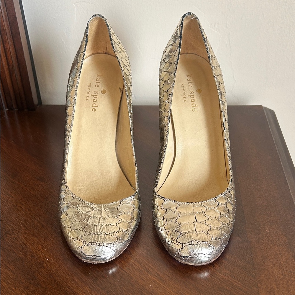 Kate Spade Karolina Python Embossed Leather Metal… - image 1